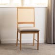 Alcudia Wooden Dining Table With 4 Ellis Dining Chairs In Oak