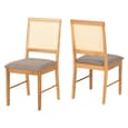 Alcudia Wooden Dining Table With 4 Ellis Dining Chairs In Oak