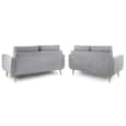 Avenel Fabric 3+2 Seater Sofa Set In Grey