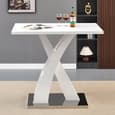 Axara High Gloss Bar Table Rectangular In White