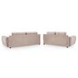 Aztec Plush Velvet 3+2 Seater Sofa Set In Mocha
