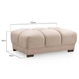 Aztec Plush Velvet Foot Stool In Mocha