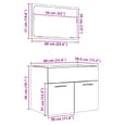 Aztec Wooden 2 Piece Bathroom Furniture Set In Black