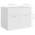 Aztec Wooden 2 Piece Bathroom Furniture Set In White