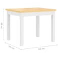 Bagdad Wooden Children Table With 2 Chairs In White And Beige