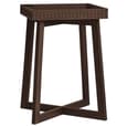Bahia Wooden Square Bedside Table In Brown