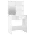 Baina Wooden Dressing Table In White With LED Lights