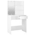 Baina Wooden Dressing Table In White With LED Lights