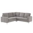 Baltic Fabric Corner Sofa In Grey