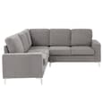 Baltic Fabric Corner Sofa In Grey
