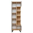 Barrie Wooden Storage Cabinet Tall With 3 Doors In Matt Grey