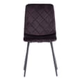 Basia Aubergine Velvet Fabric Dining Chairs In Pair