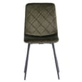 Basia Juniper Green Velvet Fabric Dining Chairs In Pair