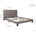 Beano Fabric Small Double Bed In Grey