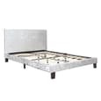 Beano Fabric Small Double Bed In Steel Crushed Velvet