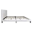 Beano Fabric Small Double Bed In Steel Crushed Velvet