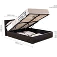 Beano Faux Leather Ottoman Storage Small Double Bed In Brown