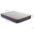 Beauport Fabric Small Double Mattress In White Blue