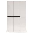 Belfort High Gloss Shoe Cabinet Tall 5 Doors In White Slate Grey