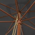 Belle Fabric Garden Parasol In Anthracite With Wooden Pole