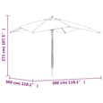 Belle Fabric Garden Parasol In Green With Wooden Pole