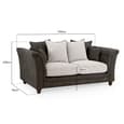 Bellvue Faux Leather 2 Seater Sofa In Grey