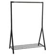 Beryl Metal Clothes Rack With Chrome Frame In Black
