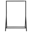 Beryl Metal Clothes Rack With Chrome Frame In Black