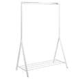Beryl Metal Clothes Rack With Chrome Frame In White