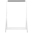 Beryl Metal Clothes Rack With Chrome Frame In White