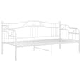 Bijan Metal Frame Single Sofa Bed In White