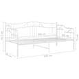 Bijan Metal Frame Single Sofa Bed In White