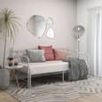 Bijan Pull-Out Metal Frame Single Sofa Bed In White