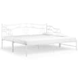 Bijan Pull-Out Metal Frame Single Sofa Bed In White