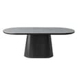 Bilbao Sintered Stone Oval Dining Table In Grey And Black