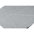 Bilbao Sintered Stone Oval Dining Table In Grey And Black