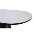 Bilbao Sintered Stone Oval Dining Table In White And Black