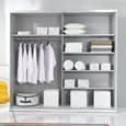 Biloxi Mirrored Wardrobe 2 Sliding Doors 180cm In Monastery Oak