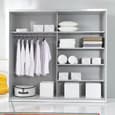 Biloxi Mirrored Wardrobe 2 Sliding Doors 200cm In Monastery Oak