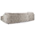 Bismarck Velvet Fullback U Shaped Corner Sofa In Truffle