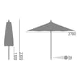 Blount Round 2700mm Fabric Parasol With Pulley In Green
