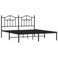 Bolivia Metal Super King Size Bed With Headboard In Black