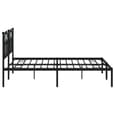 Bolivia Metal Super King Size Bed With Headboard In Black