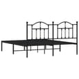Bolivia Metal Super King Size Bed With Headboard In Black