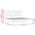 Bolivia Metal Super King Size Bed With Headboard In Black