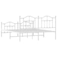 Bolivia Metal Super King Size Bed In White