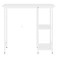 Bonita Wooden Laptop Desk With 2 Shelves In White