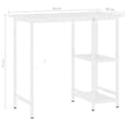 Bonita Wooden Laptop Desk With 2 Shelves In White