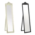 Boufoya Rectangular Floor Standing Cheval Mirror In Matt Black