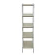 Bradken Natural Oak Wooden Shelving Unit With White Metal Frame